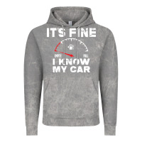 Cloud Rock Empty gas gauge it’s fine i know my car low fuel joke Vintage Hoodie - linhVisuals