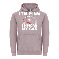 Vintage Zinc Empty gas gauge it’s fine i know my car low fuel joke Vintage Hoodie - linhVisuals