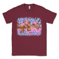 Burgundy easter butterfly leopard background Classic Tee - Artiststas