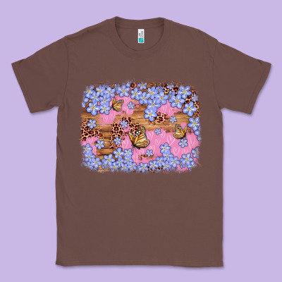 Easter Butterfly Leopard Background Classic Tee Designed By Artiststas