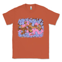 Copper easter butterfly leopard background Classic Tee - Artiststas