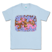 Dusty Blue easter butterfly leopard background Classic Tee - Artiststas