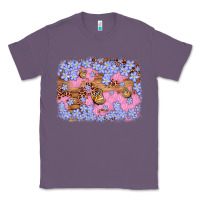 Lavender easter butterfly leopard background Classic Tee - Artiststas