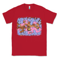 Red easter butterfly leopard background Classic Tee - Artiststas