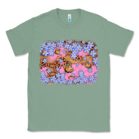 Sage easter butterfly leopard background Classic Tee - Artiststas
