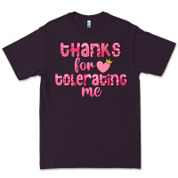 Plum Thanks for tolerating me Valentine's Day Premium Tee - FaDigitalArtStudio