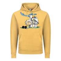 Vintage Mustard back to the peanuts Vintage Hoodie - linhVisuals