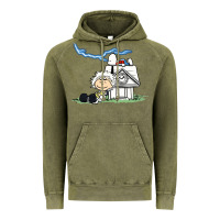 Vintage Olive back to the peanuts Vintage Hoodie - linhVisuals