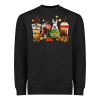 Black Christmas coffee cups with Bull Terrier Heavyweight Sweatshirt - RanaPortraitStore