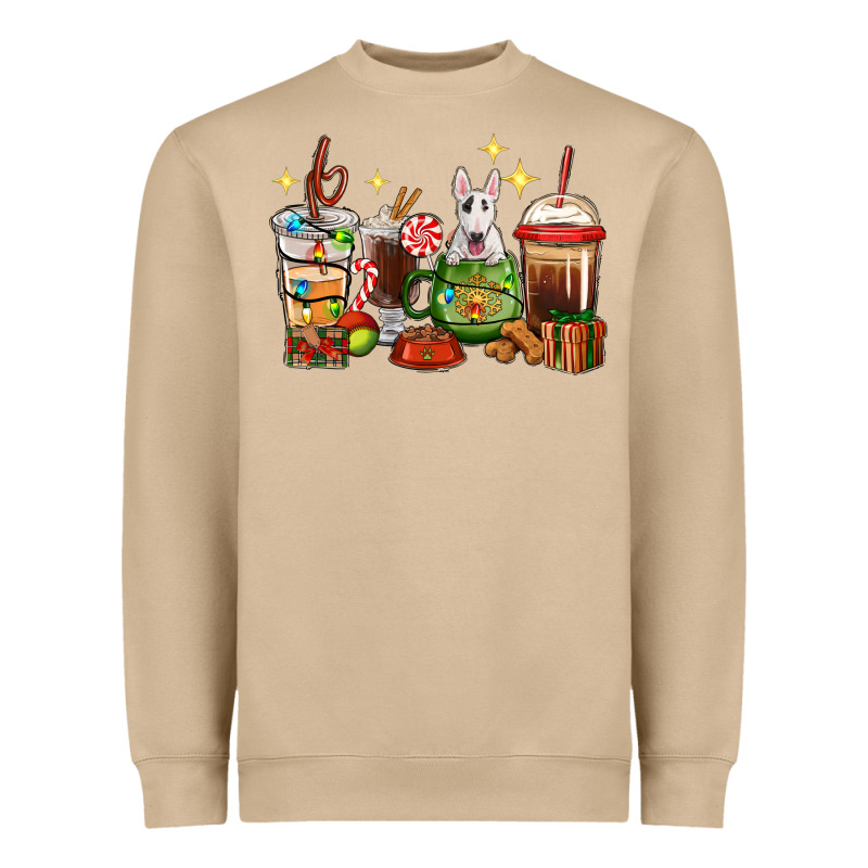 Christmas Coffee Cups With Bull Terrier Heavyweight Sweatshirt by RanaPortraitStore | Teevron