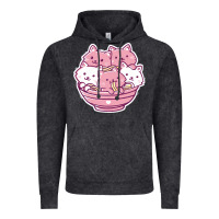 Vintage Black kawaii cat ramen   cute gift Vintage Hoodie - linhVisuals