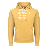Vintage Mustard newheterosexuality can be cured Vintage Hoodie - linhVisuals