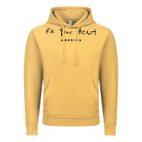 Vintage Mustard Fix your heart america Vintage Hoodie - linhVisuals