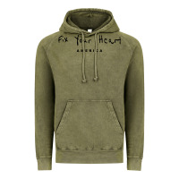 Vintage Olive Fix your heart america Vintage Hoodie - linhVisuals