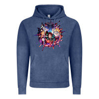 Vintage Denim kimetsu no yaibathe hinokami chronicles Vintage Hoodie - linhVisuals