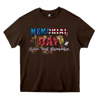 Chocolate Brown Memorial day honor ans remember Heavy Core Tee - CowGirlArtShop