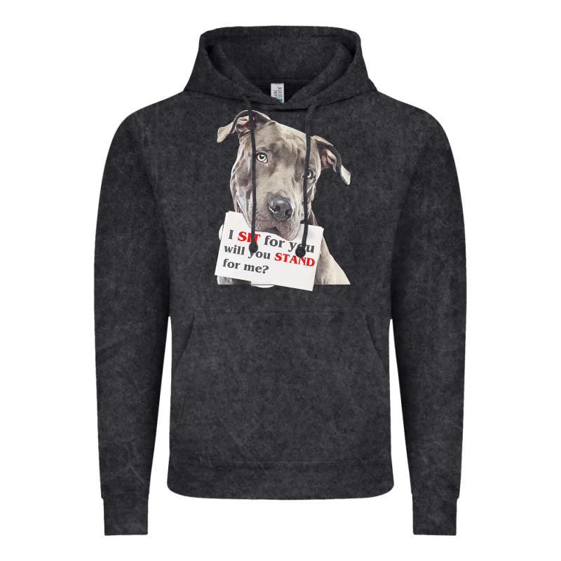 Pitbull T  Shirt I Sit For You Will You Stand For Me T  Shirt Vintage Hoodie by linhVisuals | Teevron