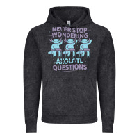 Vintage Black axolotl questions Vintage Hoodie - linhVisuals