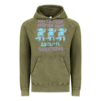 Vintage Olive axolotl questions Vintage Hoodie - linhVisuals