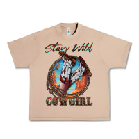 Burro Stay Wild Cowgirl Urban Heavy Tee - FaDigitalArtStudio