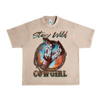 French Oak Stay Wild Cowgirl Urban Heavy Tee - FaDigitalArtStudio