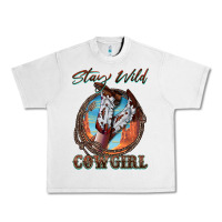 Lunar Rock Stay Wild Cowgirl Urban Heavy Tee - FaDigitalArtStudio