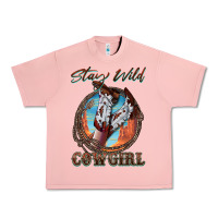 Salmon Stay Wild Cowgirl Urban Heavy Tee - FaDigitalArtStudio