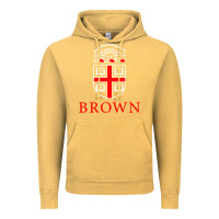 Vintage Mustard brown university Vintage Hoodie - linhVisuals