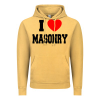 Vintage Mustard i love masonry Vintage Hoodie - linhVisuals