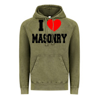 Vintage Olive i love masonry Vintage Hoodie - linhVisuals