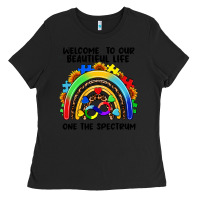 Black Autism rainbow Ladies Tee - FaDigitalArtStudio