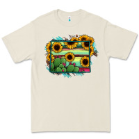 Bone wyoming map sunflower cactus serape Premium Tee - RanaPortraitStore