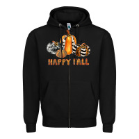 Black happy fall Zipper Hoodie - JahusDesignShop