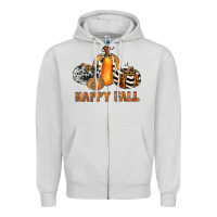 Dove Grey happy fall Zipper Hoodie - JahusDesignShop