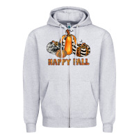 Heather Grey happy fall Zipper Hoodie - JahusDesignShop