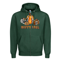 Sports Green happy fall Zipper Hoodie - JahusDesignShop