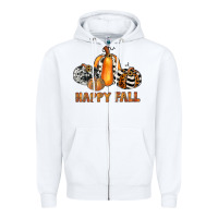 White happy fall Zipper Hoodie - JahusDesignShop