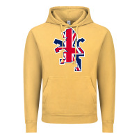Vintage Mustard great britain national Vintage Hoodie - linhVisuals