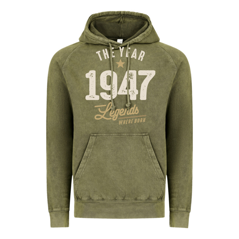 The Year 1947 - 75th Birthday Vintage Classic Vintage Hoodie by linhVisuals | Teevron