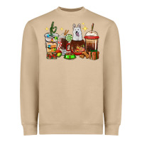 Mushroom Christmas coffee cups with White Shepherd Heavyweight Sweatshirt - RanaPortraitStore