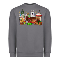 Storm Christmas coffee cups with White Shepherd Heavyweight Sweatshirt - RanaPortraitStore