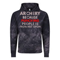 Cloud Black archery because punching people is frowned upon Vintage Hoodie - linhVisuals