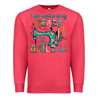 Cardinal i sew a piece of my heart into every quilt i make Premium Sweatshirt - RanaPortraitStore