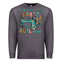 Charcoal Heather i sew a piece of my heart into every quilt i make Premium Sweatshirt - RanaPortraitStore