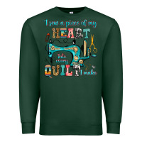Sports Green i sew a piece of my heart into every quilt i make Premium Sweatshirt - RanaPortraitStore