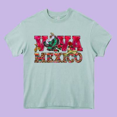 Viva Mexico Heavy Core Tee Designed By Howdyjamesfarm