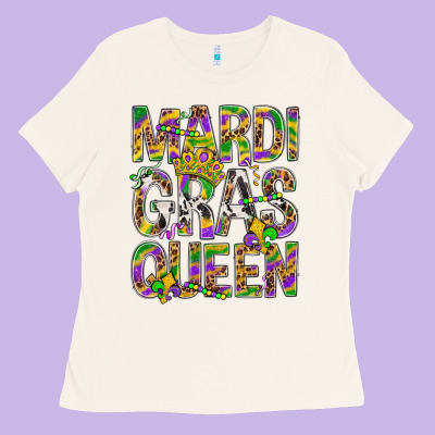 Mardi Gras Queen Ladies Tee Designed By Bundleandbundleshop
