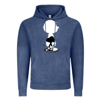 Vintage Denim peanuts shadow silhouette Vintage Hoodie - linhVisuals