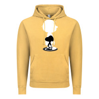 Vintage Mustard peanuts shadow silhouette Vintage Hoodie - linhVisuals
