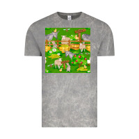 Cloud Rock farm life seamless pattern Vintage Tee - FaDigitalArtStudio